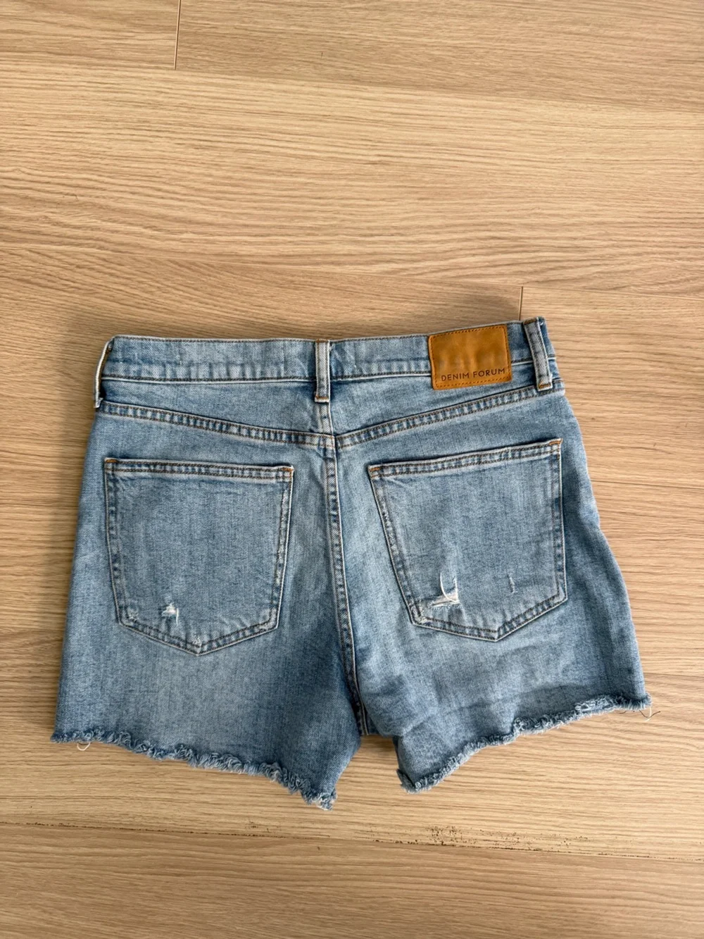 Denim Forum The Romy Slim Short Blue Denim Shorts